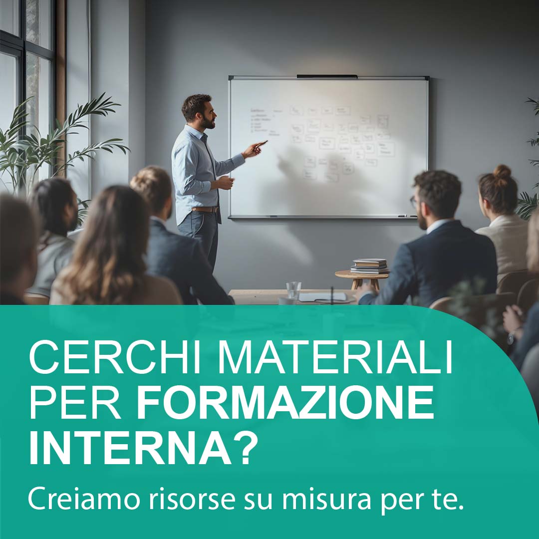 Materiale formativo personalizzato creato per una formazione aziendale